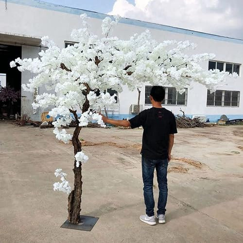 QICBYING Árboles Artificiales De Cerezo En Flor, Grandes Árboles De Flor De Cerezo Artificiales, Árbol De Flores De Durazno De Simulación, Plantas De Jardín, Flores Falsas De Simulación(1.5 * 1m)