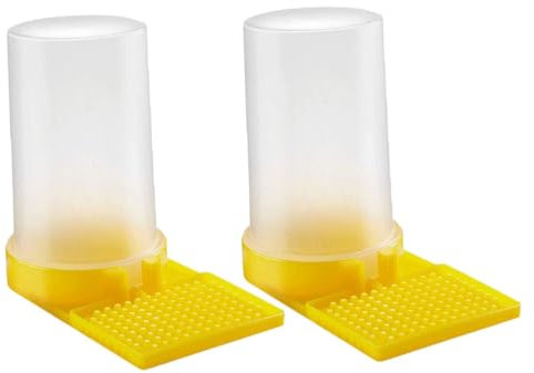 MOBUTOFU Bienentränke 2 Stück Imkereibedarf Pp Bienenfutterspender Bienenstock Wasserspender Bienenfutterstelle Stabil Kippsicher Bienenschonend