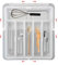 hssopa 2025 Besteckkasten,Schubladen Organizer,Besteckkasten für Schubladen,Küchen Organizer,Verstellbarer Besteckkasten Erweiterbar auf 56 cm Breite (Weiß Nein Messer-Halter)