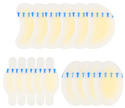 15 Pezzi Cerotti per Vesciche, Invisible Hydrocolloid Gel Blister Bandages, Cerotti Vesciche Tallone, Adatto per Prevenzione Delle del Piede Anti-Frizione del Tallone