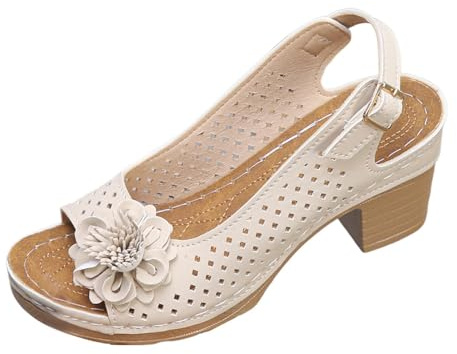 Luadnysin Sandales Femme Talon Chaussures Mariage Orthopédique Talons s Sexy Cuir Chaussure Été Espadrille Chausson 39 Confortable Mule Et Nu-Pieds Compensées Chaussons D #