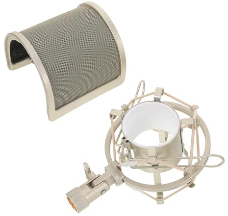 Cabilock Filtro Anti-pop Forma Di u Per Microfono Schermo Antivento e Isolante Per Microfono Copertura Antivento Per Registrazione Vocale Supporto Antiurto Per Streaming Live