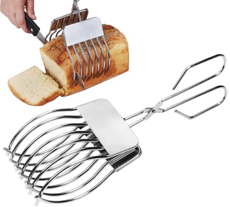 Lökskärare – skärtång av rostfritt stål | skärhållarverktyg, brödhandtag, köttinstruktioner, enkelt skärhjälpmedel för biff, lök, skinka, säkerhet för mattillbehör