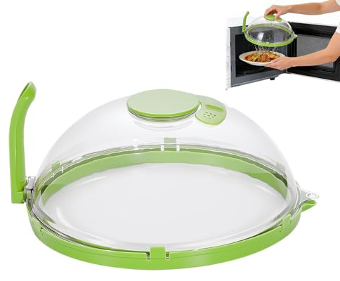 Microwave Food Cover, Heat Resistant, 26.5x13cm, Oven Splatter Guard, Plate Steam Lid, Vented Design, For Heating, Steaming, Home, Office, Oven, Fruit, Vegetables