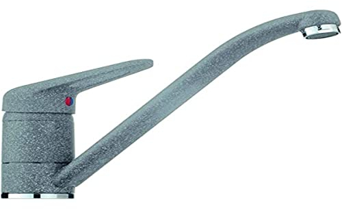 Franke Spültischarmatur, Festauslauf, Hochdruckarmatur, Wasserhahn Fragranit, 1 Spültisch-Batterie, 1 Set- Anschlussschläuche, 1 Unterlegscheibe, 115.0470.659