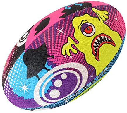 OPTIMUM Unisex vuxen rymd monster rugbyboll, rymdmonster, storlek 3, flerfärgad flerfärgad, 3