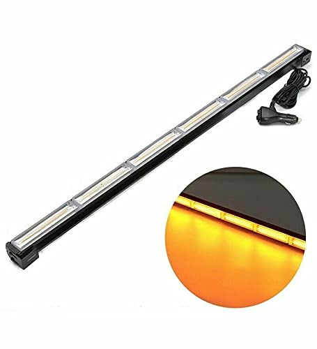 J/J Barre Lumineuse Stroboscopique LED Orange 12V 24V 108W 90cm 9 Modes de Flash Feu Clignotant de Sécurité Pour Véhicules d'Urgence, de Réparation, d'Escorte