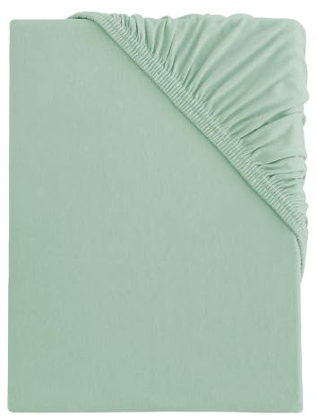 s.Oliver Spannbettlaken 180x200-200x200 cm- 100% Baumwolle, für Matratzen bis 25 cm, besonders weich & angenehm, Spannbetttuch hellgrün