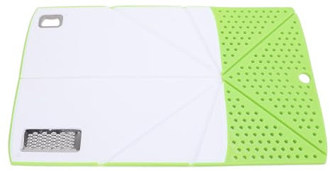 Planche à Découper Pliante, Design Créatif, Gain de Place, Planche à Découper de Cuisine Longue Durée avec Râpe, égouttoir, Ouvre-bouteille pour Camping-car et Voyage