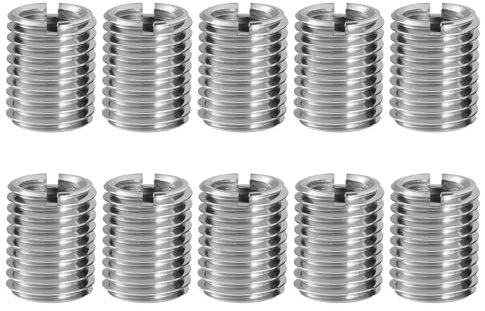10 piezas de rosca M6 a M8, 15 mm SUS303 acero inoxidable metal casquillos roscados plateados, adaptador de rosca m8 m6, manguito roscado m6, para automóviles, turbinas de vapor, dispositivos