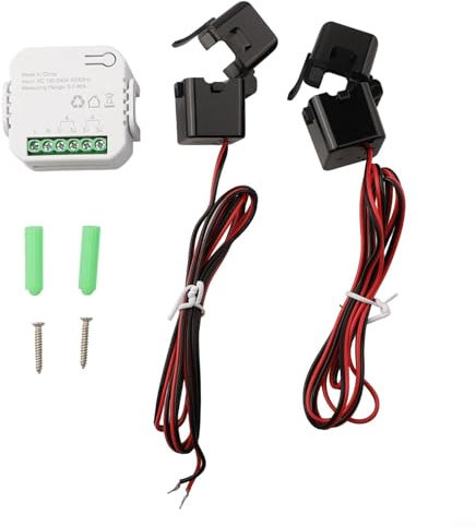 Besshepplo Moniteur d'énergie intelligent bidirectionnel 2 voies pour Tuya 12 canaux bidirectionnel WiFi compteur d'énergie avec affichage des données en temps réel (compteur d'électricité 2 voies +