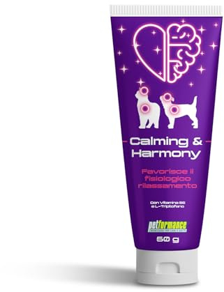 PETFORMANCE Calming & Harmony - Pasta Naturale Calmante per Cani e Gatti - Con Triptofano, Vitamina B6, Griffonia ed Escolzia - Favorisce il Rilassamento in Situazioni di Stress - 50g