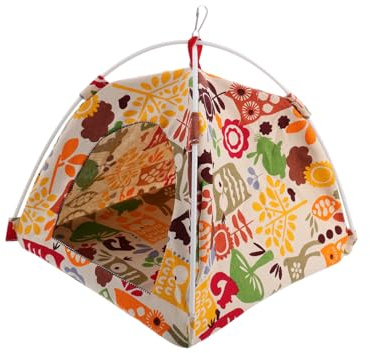 Kisangel Hamac pour Perroquet Nid Oiseau Cabane Pliable Cage à Oiseaux Suspendue Tente Jouet