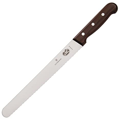 Victorinox 5.4230.30 Couteau à Jambon Tranchant denté, Acier Inoxydable, Brun, 30 x 5 x 5 cm