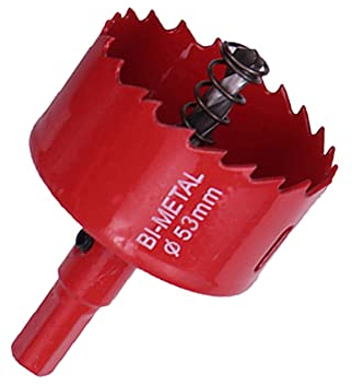 Zhongtou Scie Cloche 53mm M42 HSS Scie-cloches Bi-Métal Trepan Universelle Scie Cloche Bois Avec Hexagonale Adaptateur Pour Fer Aluminium, Cloison Sèche, Tuyau, Plastique métaux