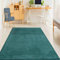 Teppich Wohnzimmer Kurzflor Einfarbig für Schlafzimmer kinderzimmer weicher pflegeleichter, versch.- Größen, Farben, Farbe:Blau, Size:140x200 cm