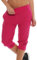 Gennadi Hoppe 3/4 Damen Sporthose Baumwolle Dreiviertel Hose Capri Shorts Frau – Knielange Jogginghose für Freizeit, Sport, Fitness, Laufen, Yoga, Gym, Joggen, Training, Fitnessstudio pink 2XL H8021