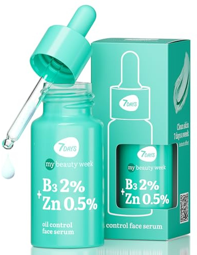 7Days Niacinamid-Serum für Gesicht – Ölkontrolle, Anti-Akne und Anti-Hautunreinheiten-Behandlung mit Zink und Teebaum – Koreanische Hautpflege für Frauen – Gesichtsserum für problematische Haut