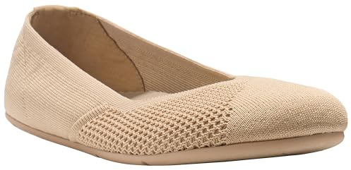 Xero Shoes Women's Phoenix Knit Barefoot Ballet Flat, Irish Cream, 7