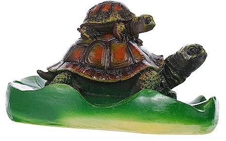 HIAKDOFT Decoración Flotante Estanque Adorno Pecera Estatua Tortuga Realista Cumpleaños