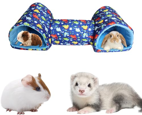 Tunnel pour cochon d'Inde pour hamster, cachette lavable pour lapins, hamster, accessoires de cage pour chinchillas, lapins, furets, petits animaux domestiques
