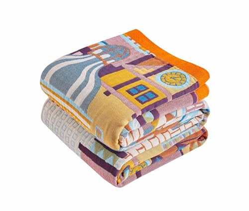 Tvqbxp Boho Throw Blanket 100% Cotton Muslin Woven Blanket Bohemian Bed Throws Vintage Rustic Farmhouse Decor Reversible Bed Blanket Quilt for All SeasonsοΌPink 60x80οΌ