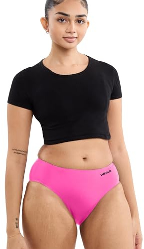 WUKA Teen Stretch Midi Brief Period Pants Heavy Flow Pink Size S-L