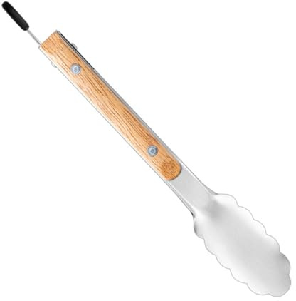 DzpKrka - Pinzas para parrilla, acero inoxidable, resistente al calor, antideslizante y multifunción, para servicio de ensalada y cocina, para barbacoa a la parrilla al aire libre, casa y apartamento