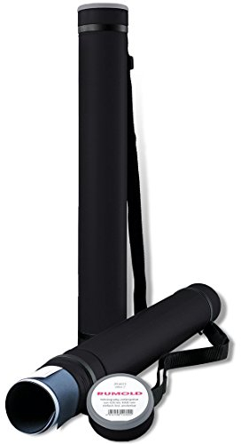 Rumold ZR6611 Zeichenrollen-Köcher 600-1000 mm - Ø80 mm Polyethylen - Schwarz