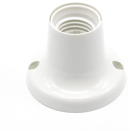 CABLEPELADO Portalampada E27 presa diritta | Supporto lampada da parete | Base applique portalampada | Attacco E27 | 4A 250V | Facile da installare | Bianco