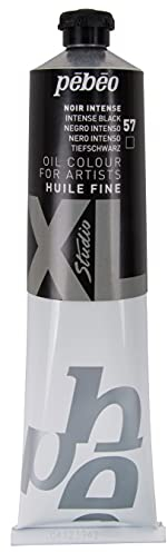 Pébéo - Huile Fine XL 200 ML - Peinture à l’Huile Noir Intense – Noir Intense Huile – Peinture à l’Huile Pébéo – Noir Intense 200 ml 200057