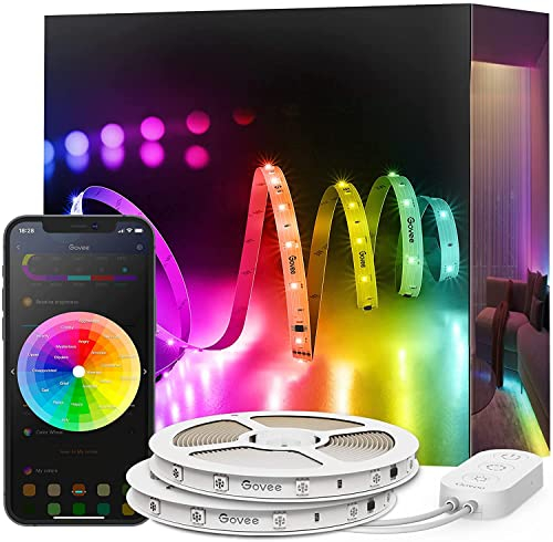 Govee RGBIC LED Light 30m, Compatiable with Alexa and Google Assistant, 64+ Scene Modes Music Sync, Smart Strip Lights for Bedroom Living Room, Party