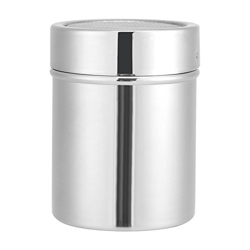 Stainless Steel Coffee Shaker Sifter with Art Stencil Moulds for Latte Cappuccino Chocolate Shaker Sifter Fine Mesh Cocoa Powder Sprinkler (Duster)