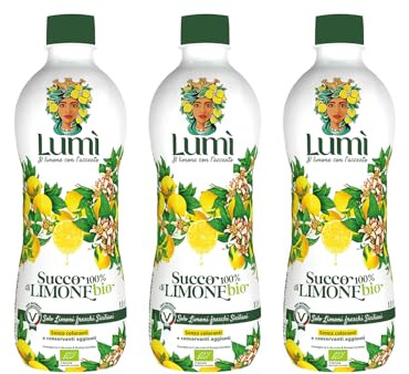 Succo di limone Lumì BIO 100% naturale 3 bottiglie da 1Lt