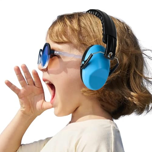Orejeras insonorizadas, orejeras para niños - Auriculares ajustables con cancelación de ruido | Protección auditiva portátil, orejeras de seguridad para aprender a leer, azul, Siehe Beschreibung