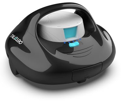 TALOSBO Pleco Se Poolroboter 130 Mins Reinigung, Poolsauger Akku mit 2.5h Aufladen, Automatische Poolreiniger Ideal für Oberirdische Pool bis zu 80 m²