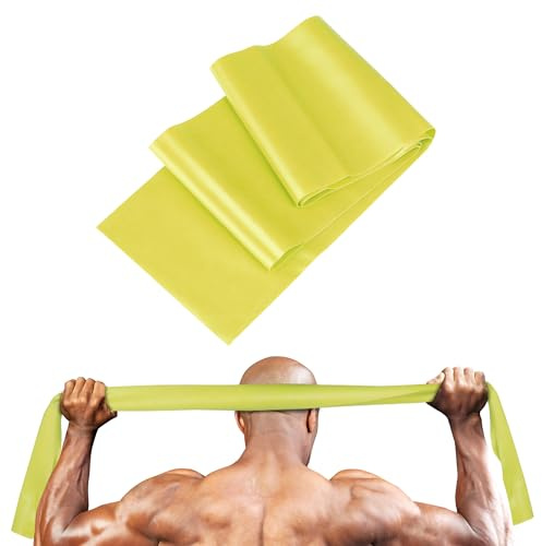 Jedebartey Resistance Bands, Exercise Band with 3 Strength Levels Optional 1.5m Long Stretch Bands for Women Men Yoga Pilates Strength Training Workouts Physiotherapy (Yellow - Light 15lbs)