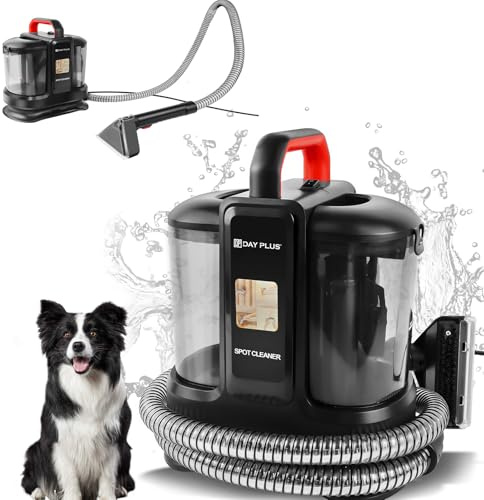 Gerät Waschsauger Nasssauger 450W Teppichreiniger mit 15000Pa Saugkraft, Wischsauger Polstermöbel Carpet Cleaner, Fleckenreiniger für Teppich, Sofa, Polster, Auto, 1,2+0,6L, Auto Sofa Reiniger
