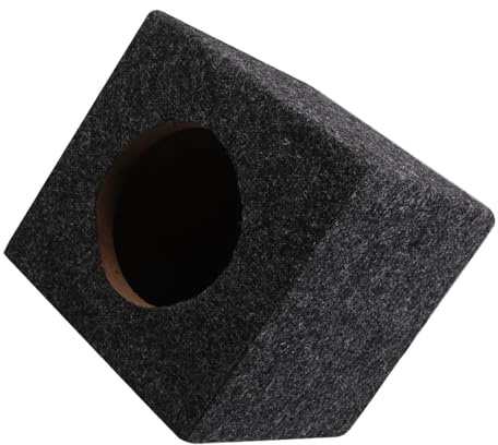 ROMISBABA Caisson de Basses Clos en Bois 10 CM pour Voiture et Camion Caisson de Haut-Parleur Portable Enceinte Acoustique pour Système Audio Automobile Voiture Compact et Polyvalent