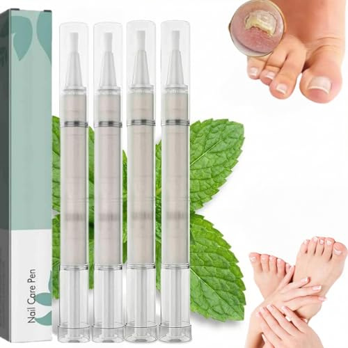 Antifungal Nail Treatment Pen with Tea Tree Oil and Vitamin E for Toenail Fingernail Repair Care (4 stick)