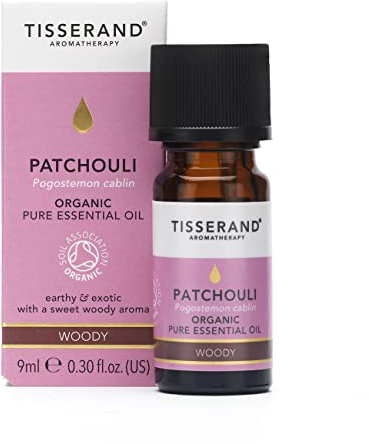 Tisserand Patchouli Organic Essential Oil - 9ml | Earthy Patchouli Aroma, 100% Natural Pure Essential Oils, Uncompromising Quality, Certified Vegan