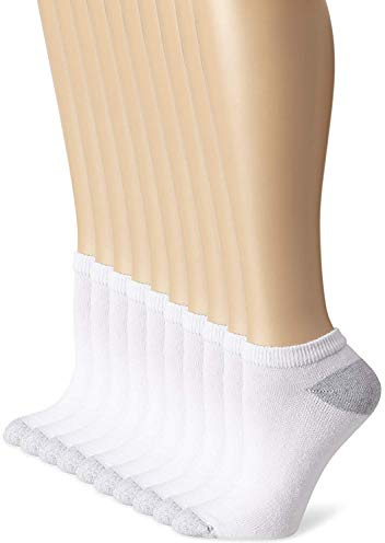 Hanes womens 10-pair Value Pack Low Cut athletic socks, White, 8 12 US