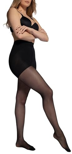 Ulla Popken Collants satinés et modelants, 20 deniers noir 46/48 679836 10-44+