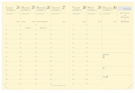 Quo Vadis 368006q Carla Prestige Refill Veckokalender för året 2016 8 x 10,5 cm