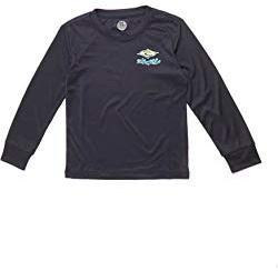 RIP CURL Ripcurl Toddler Diamond Fade Long Sleeve UV Tee T Shirt Top Rash Vest Top - Black - UV Sun Protection and SPF Properties