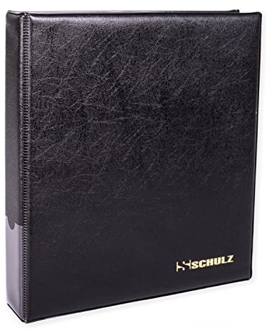 Coin Collection Album For 200 Coins – 50p £1 £2 Collecting Holder - Storage Binder Protect and Store Coins - SCHULZ Coin Album Black