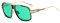 kimorn Sonnenbrille für Herren Retro Goggle Metallrahmen Classic Eyewear AE0336 (Gold/Grün, 62)