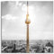 Pixxprint Glasbild, Wandbild auf Echtglas, Berliner Fernsehturm, 40x40 cm, inkl. Aufhängung und Abstandshalter