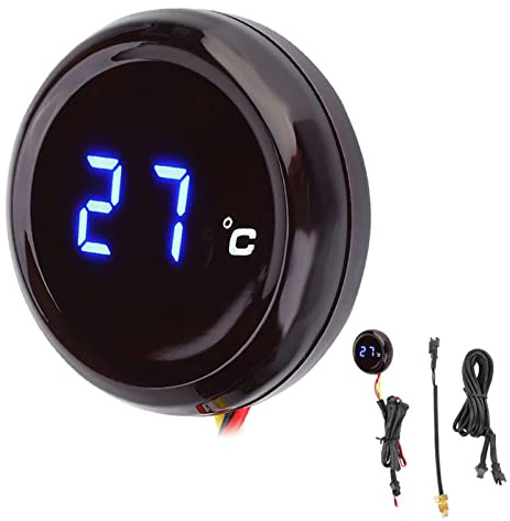 Motorcykeltermometer, Universal Digital Termometer Vattentemperaturmätare Temperatursensor Spänningsmätare För Motorcykel(#2)