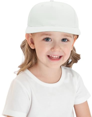 YAMEE Cappello Baseball Estivo per Bambina Protezione Solare Traspirante,Cappellino Ragazzo con Visiera Protettiva,Cappelli Snapback Bambini Casuali Regolabile,Berretto da Baseball Bambini 1-5 Anni